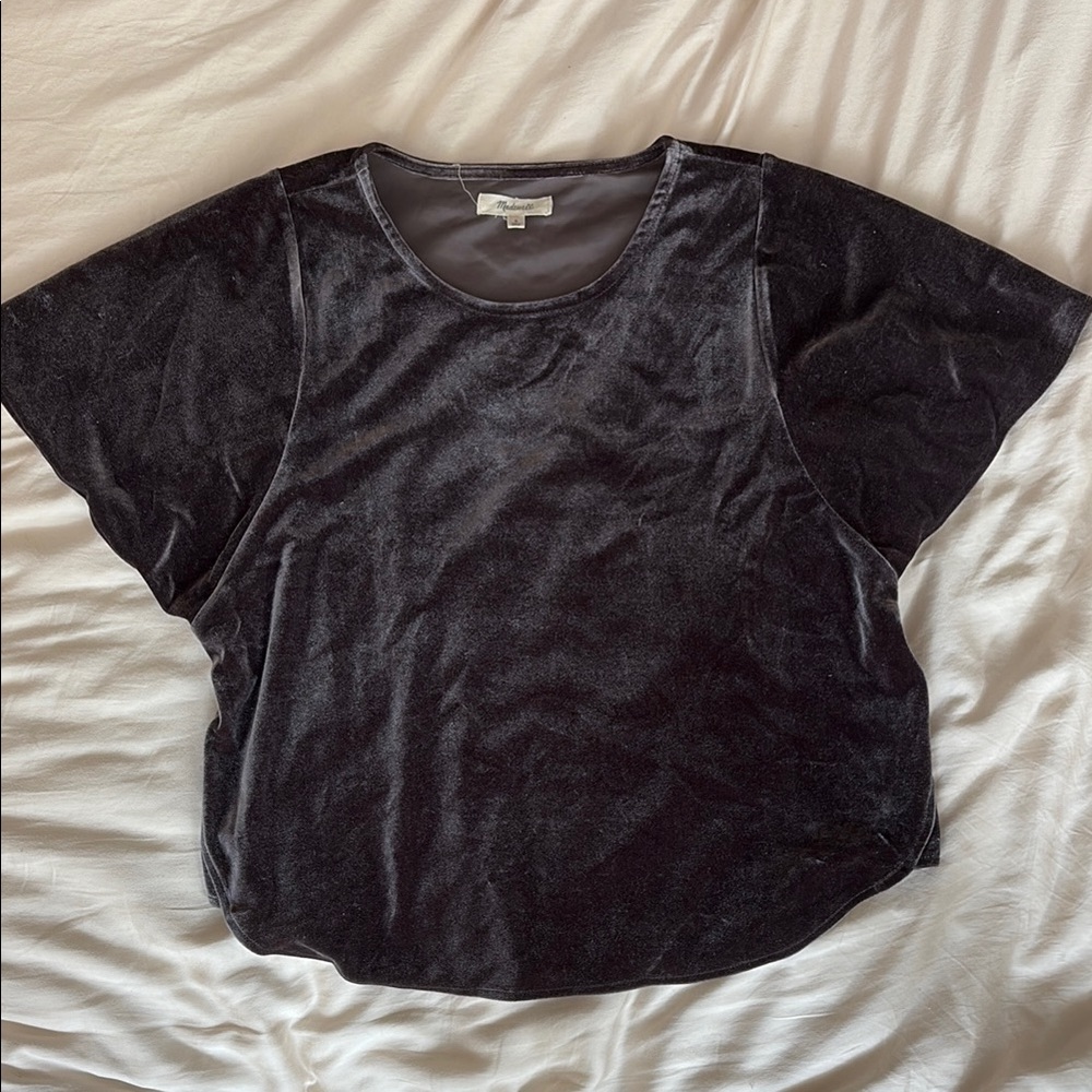Madewell Velvety Short Sleeve Top